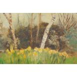 Landscape with spring flowers, bears signature Eliot Hodgkin, oil on board, 12½" x 16". Note; The
