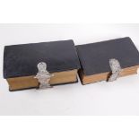 Two C19th Dutch editions of the New Testament with silver clasps