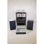 A Toshiba stack HiFi system, comprising SB-A25 amp, PC-X15 cassette desk, SR-A25 turntable, ST-25L