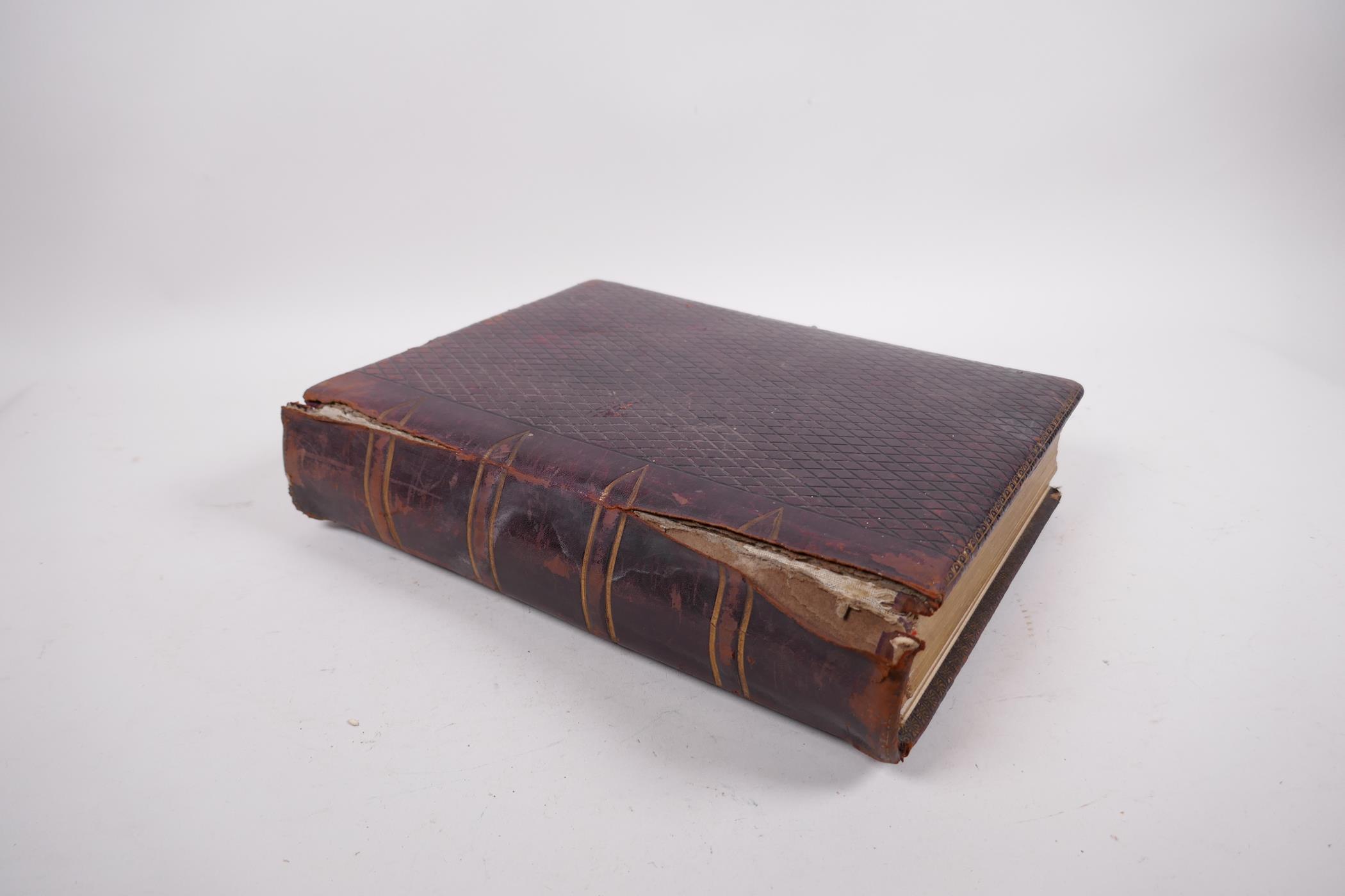 A late C19th/early C20th German leather bound photograph album containing portrait photos from the - Image 7 of 7