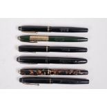 A collection of six assorted Wyvern fountain pens including a '303' a '404' a '630' and three '