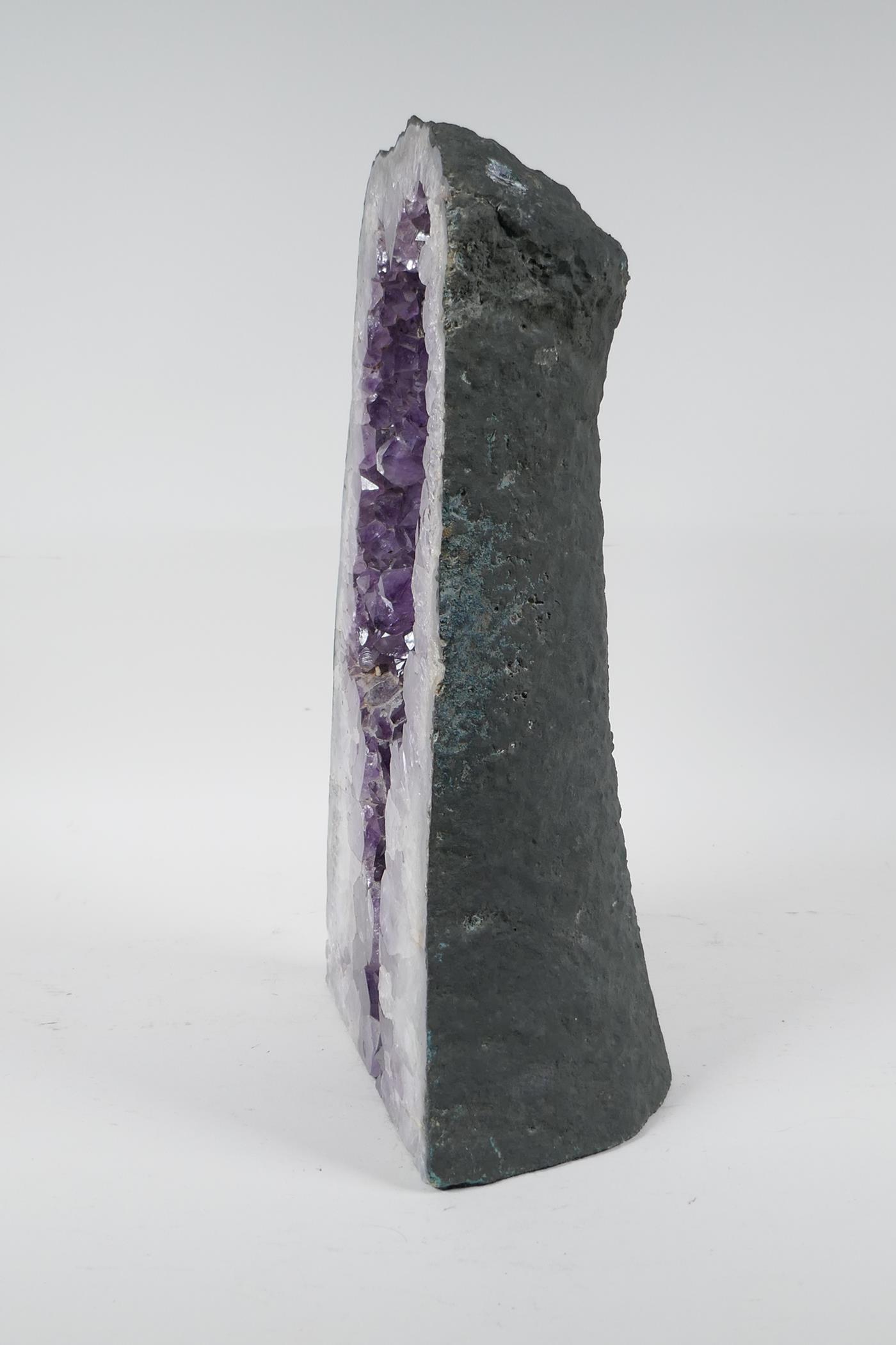 An amethyst geode, 13½" high x 7½" wide - Image 5 of 7