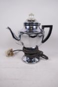 A mid C20th Swan Brand chrome plated electric perculator, 11½" high