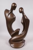 An Austin products composition figure of a modernist couple, 16" high