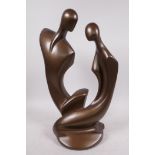 An Austin products composition figure of a modernist couple, 16" high