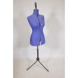 A British made Chil Daw adjustable lady's tailor's dummy, bust size 91-109cm, 59" high