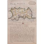 An C18th handcoloured engraved map of Jersey from Grose's The Antiquities of England & Wales,