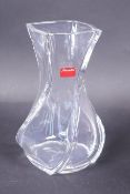 A Baccarat lead crystal glass vase, 6" high in a presentation box