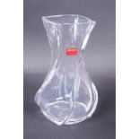 A Baccarat lead crystal glass vase, 6" high in a presentation box