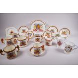 A collection of commemorative Paragon China items produced for the 1937 coronation, including a