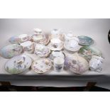 A Colclough pottery part tea set, six Flower Fairy collectors plates and a quantity of decorative