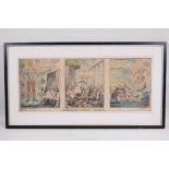 George Cruikshank, 'Nebuchadnezzar's Dream' C19th satirical hand coloured etching, published by W.N.