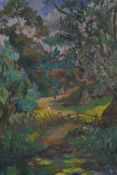 Edith E. Hammond, The Old Willow, oil on canvas, inscribed verso, '45 with label, 22" x 18"