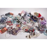 A quantity of costume jewellery, mostly unworn