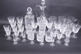 A quantity of good quality glassware including an Edinburgh claret jug, Tudor tumblers, tankards etc