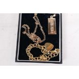 A Royal Mint 9ct gold limited edition Jubilee ingot and chain, 10.9g, no. 0349, maker G.S.,