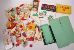 A mid C20th Bayko building set with instruction booklet