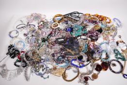 A quantity of costume jewellery, mostly unworn