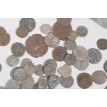 A collection of early (mainly Roman) copper and silver coins
