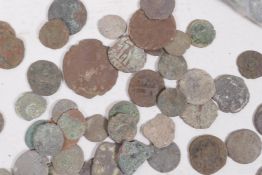 A collection of early (mainly Roman) copper and silver coins