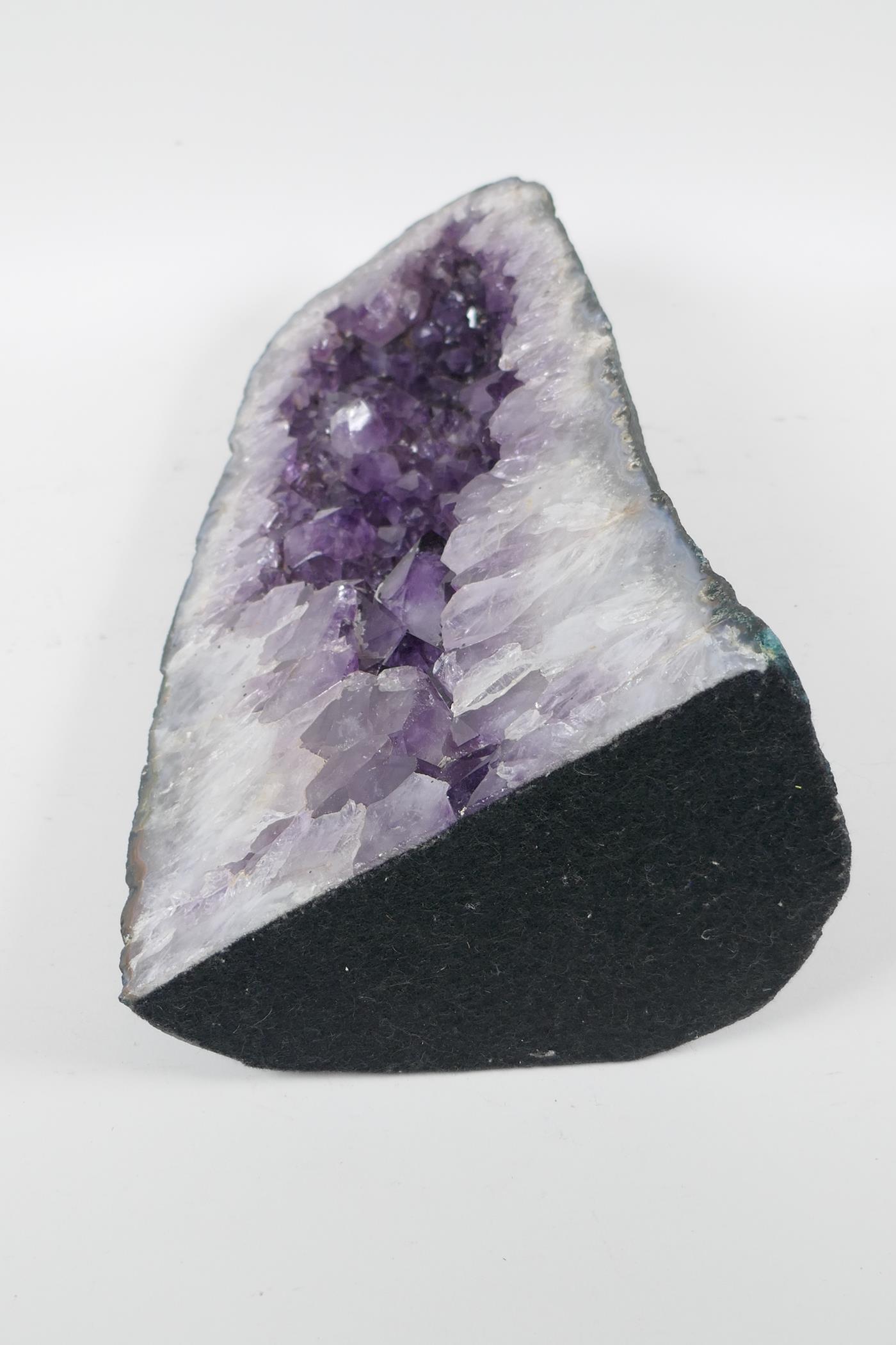 An amethyst geode, 13½" high x 7½" wide - Image 6 of 7