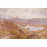 Isaac Cooke, two C19th Scottish Highland loch scenes, watercolours, together with four pen and ink