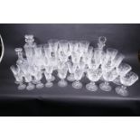 A large suite of Edinburgh Crystal glassware including three decanters, water jug, tankard etc (50+)