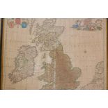 F. de Wit, Nova Fotius Angliae, Scotiae et Hiberniae, hand coloured engraving, map of the British