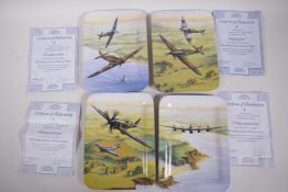 A set of four Davenport Pottery limited edition 'Battle of Britain Memorial Flight' plates, each