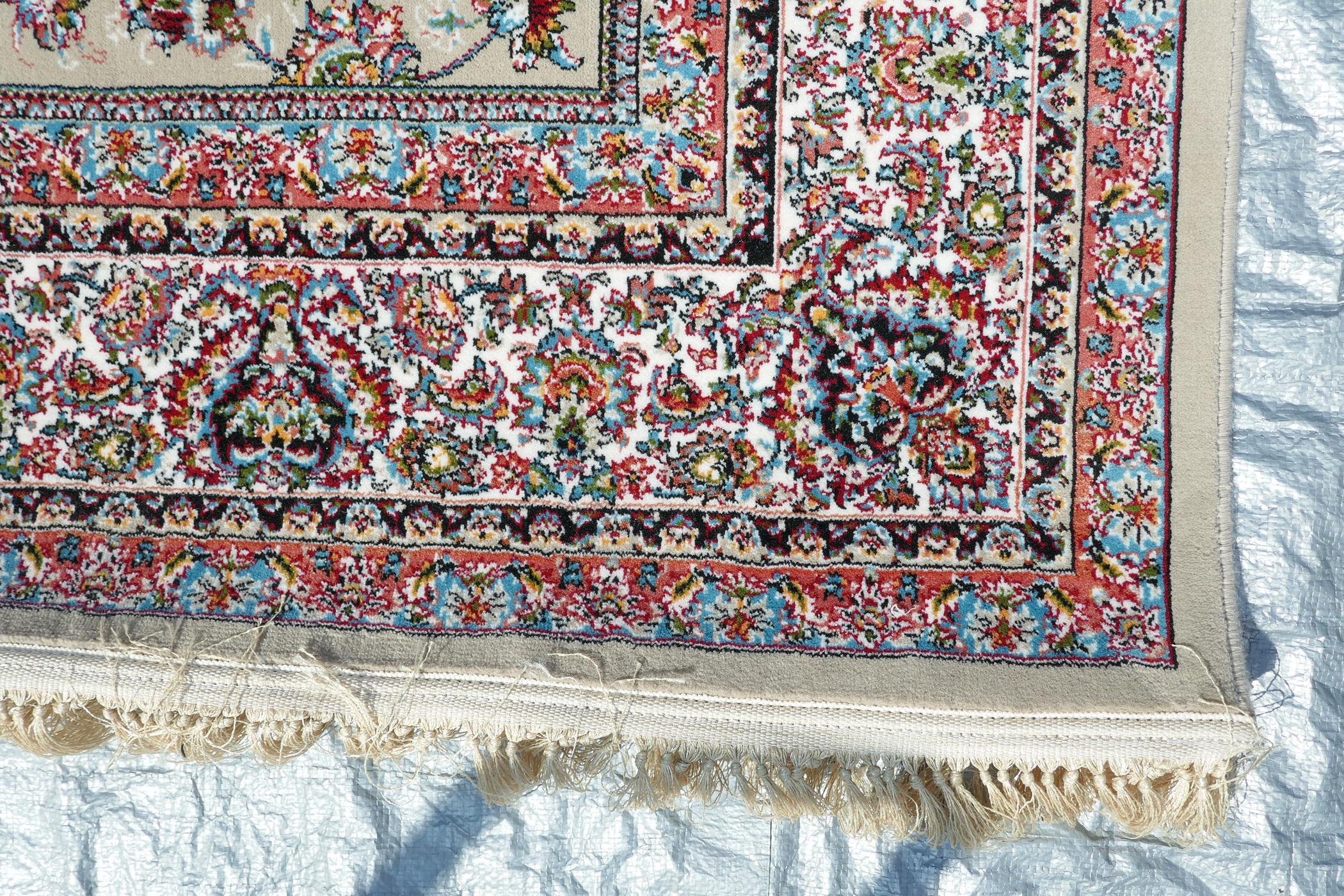 A fine woven beige ground full pile Iranian carpet with an all over floral pattern, 118" x 78" - Image 4 of 5
