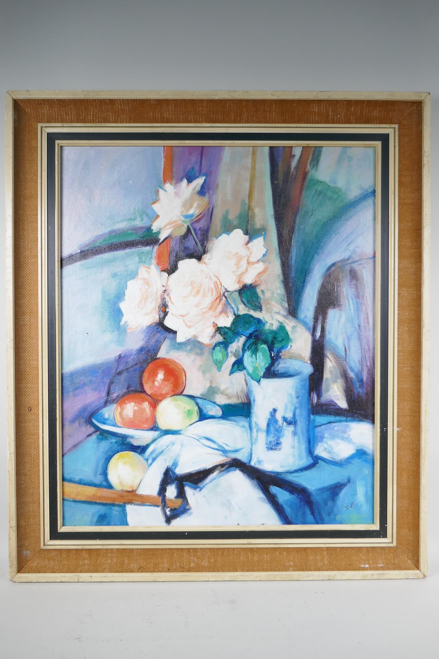 After Samuel Peploe, Scottish colourist, still life of flowers, oil on canvas laid on board, 20" x - Image 2 of 4