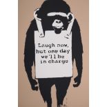 Banksy, 'Laugh Now', limited edition print by the West Country Prince, 71/500, 19½" x 27½"