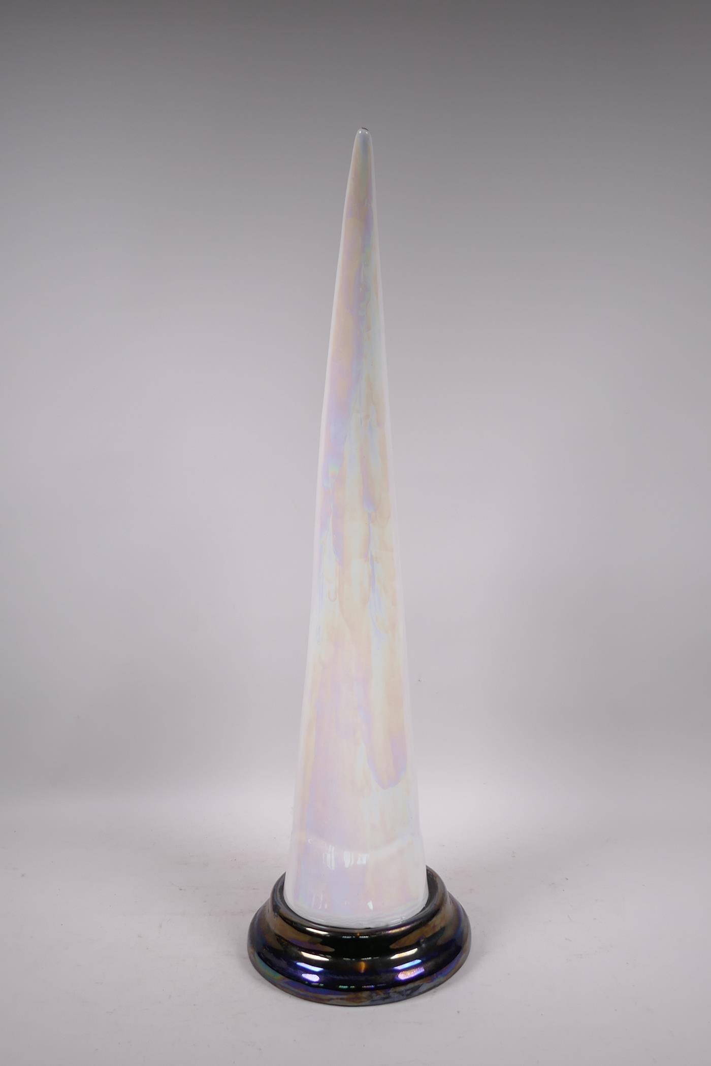 A lustre glazed ceramic tusk, 27½" - Image 2 of 6