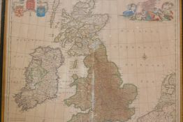 F. de Wit, Nova Fotius Angliae, Scotiae et Hiberniae, hand coloured engraving, map of the British