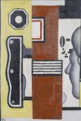 After Fernand Leger, 'Painting', oil on canvas laid on board, 12" x 16"
