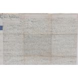 A Regency handwritten legal indenture between Benjamin Elton and Daniel Hutchinson, both from