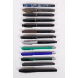 A collection of British made fountain pens to include The Burnnam, The De La Rue Pen (3), Onoto