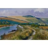 Andrew Dandridge, (British,C20th), 'Along the River Cuckmere', signed lower right and labelled