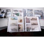 Three albums of mainly shipping photographs including man naval, historic and contemporary etc