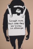 Banksy, 'Laugh Now', limited edition print by the West Country Prince, 71/500, 19½" x 27½"