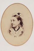 A C19th  portrait photograph of a lady, inscribed verso Catherine Lucretia, 6" x 8"