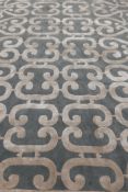 An Emily Todhunter for the Rug Company 'Fretwork' hand knotted silk and wool rug, 12ft x 9ft