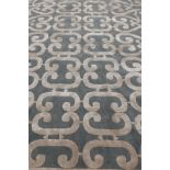 An Emily Todhunter for the Rug Company 'Fretwork' hand knotted silk and wool rug, 12ft x 9ft