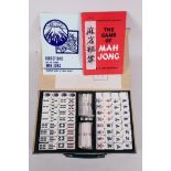 A vintage mah-jong set in travel case, complete, 11" x 7"