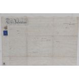 A Victorian handwritten legal indenture between Turvil Checkland and William Reader of Coventry,