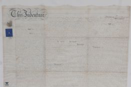A Victorian handwritten legal indenture between Turvil Checkland and William Reader of Coventry,