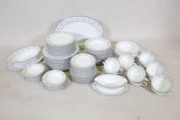 A comprehensive Noritake China 'Glenwood' 12 place setting dinner service, pattern number 5770 US