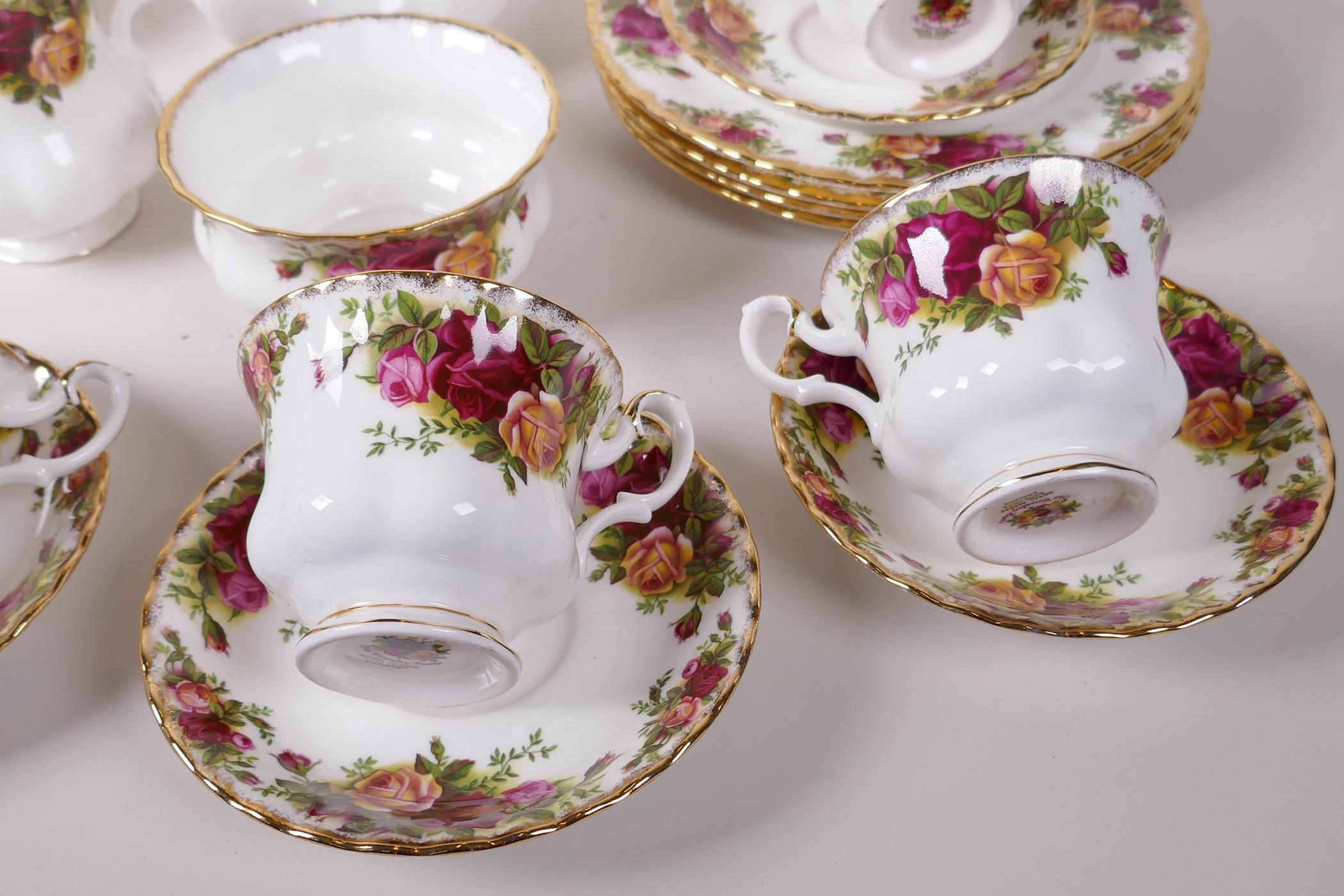 A Royal Albert 'Old Country Rose' pattern tea set comprising six cups and saucers, seven x 6" - Image 2 of 4