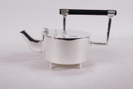 A Christopher Dresser style tea pot, 5" high