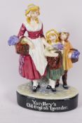 A rare Royal Doulton figure group of a woman with two children, advertising Yardley's Old English